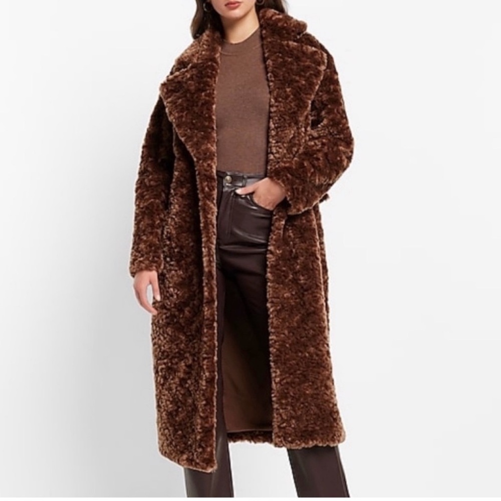 Brown Faux Fur Coat